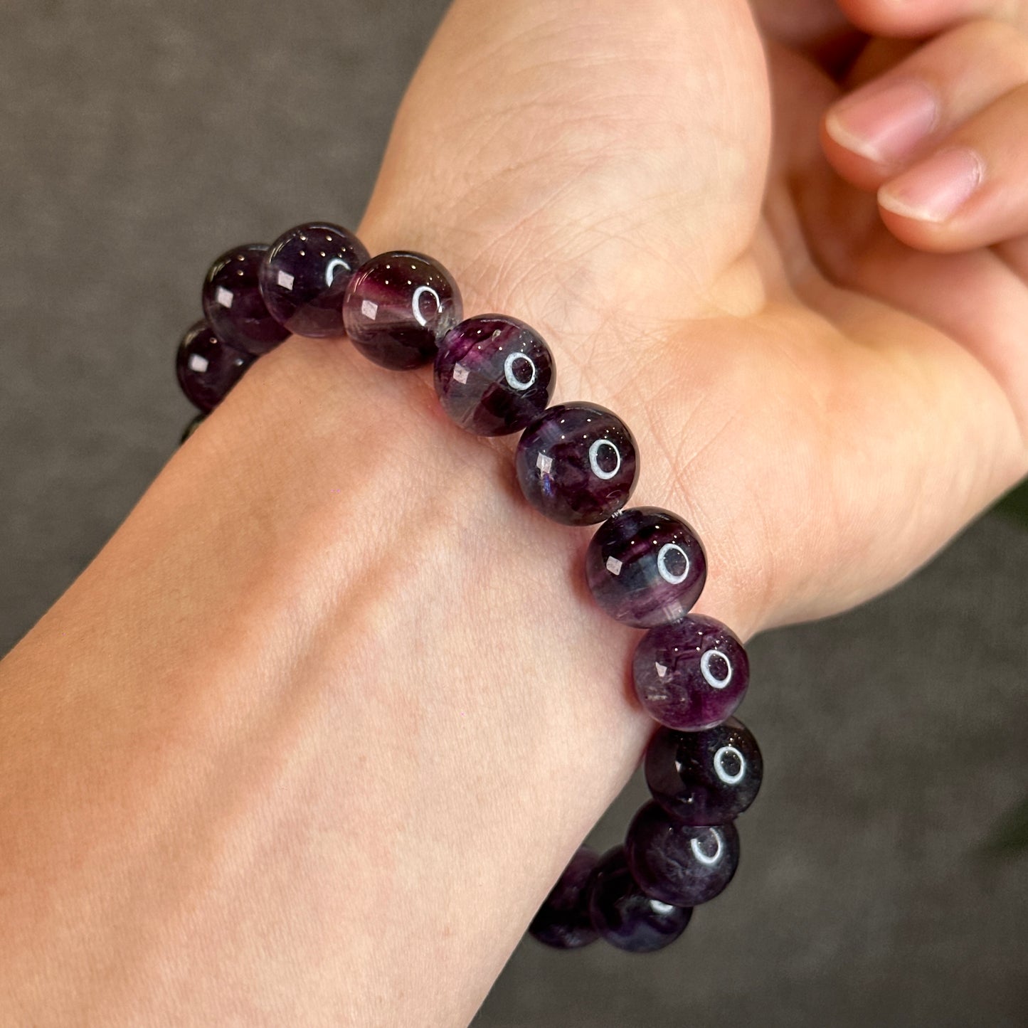 Natural Mermaid Fluorite Bracelet Size 12 mm