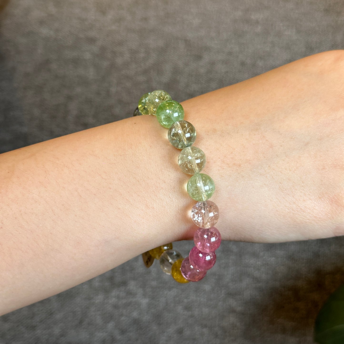Macaron Tourmaline Bracelet Size 9.8 mm with Gem Review Certificate