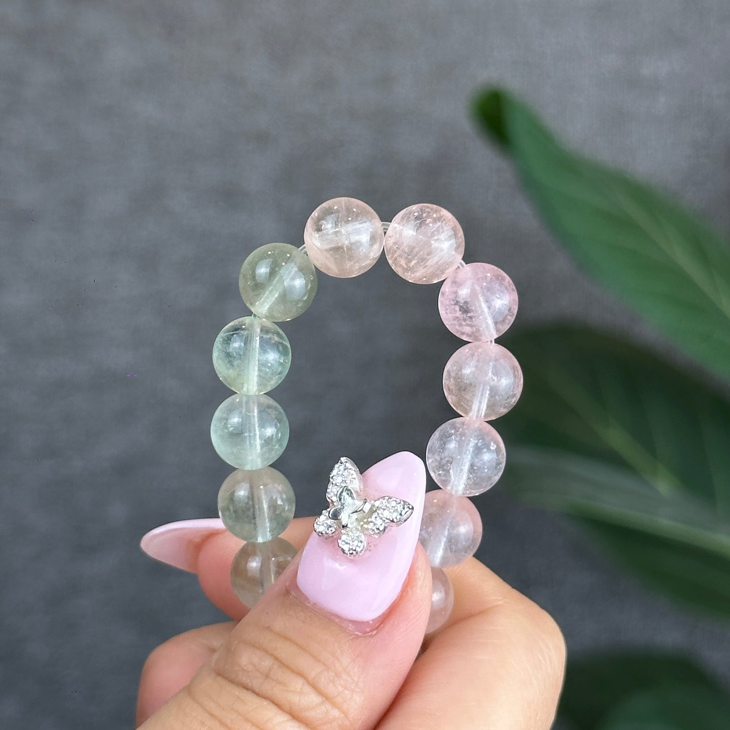 Natural Morganite Bracelet Size 8.5 mm
