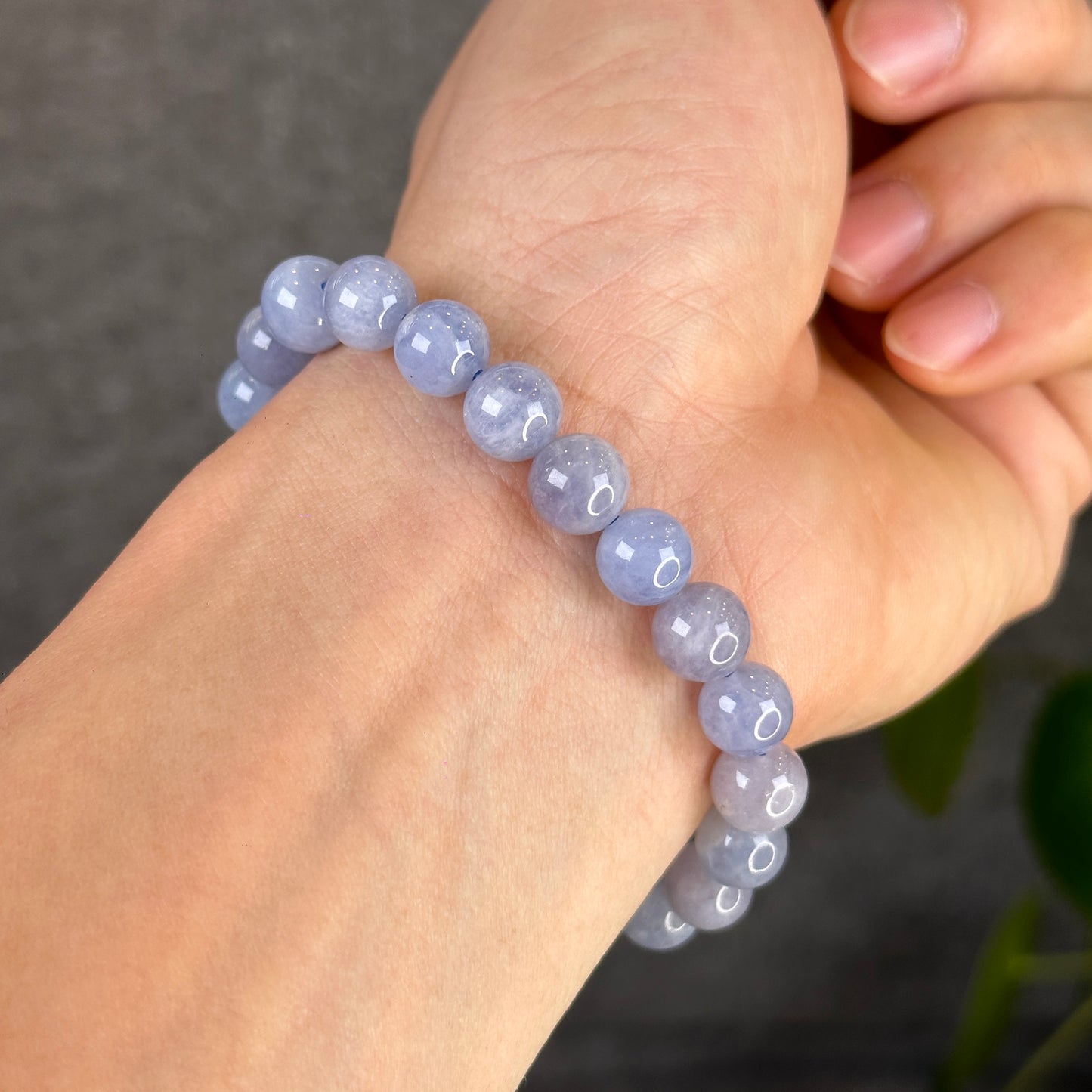 Bracelet Quartz Rose Bleu Taille 9 mm
