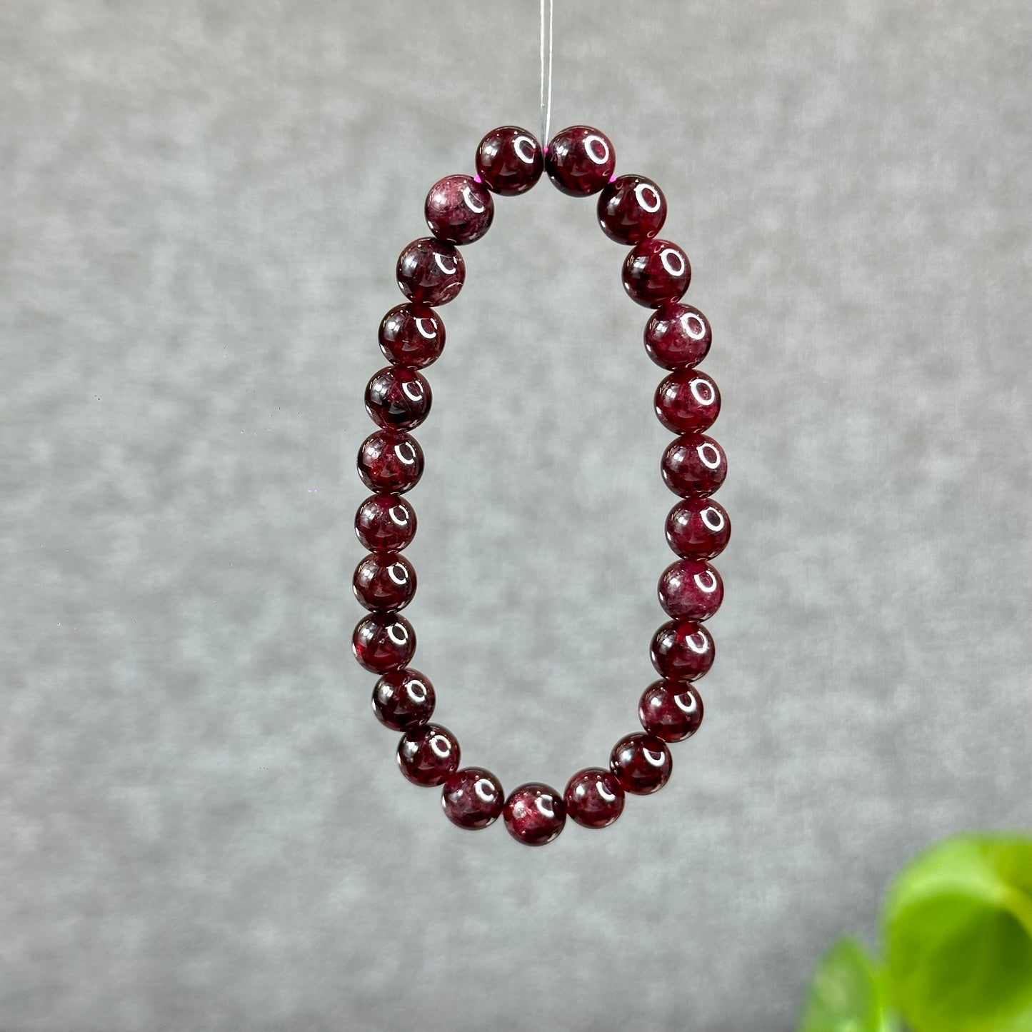 Natural Garnet Bracelet Size 7.3 mm