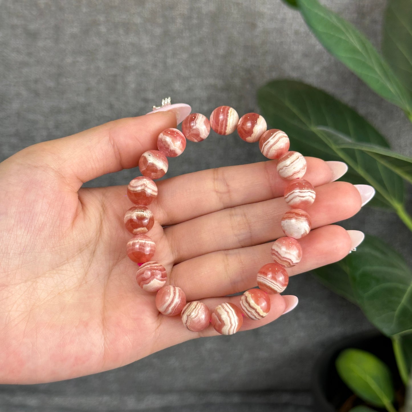 Natural Rhodochrosite Bracelet Size 11 mm