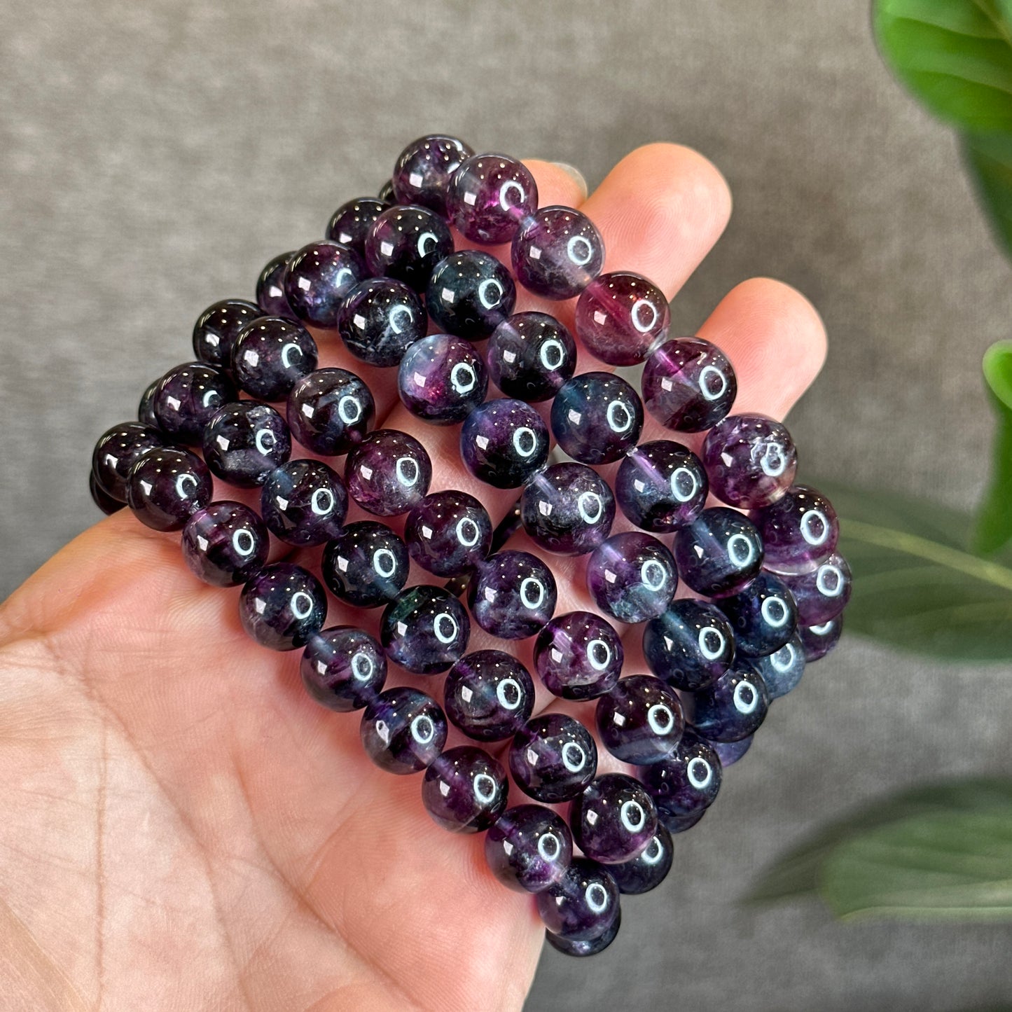 Natural Mermaid Fluorite Bracelet Size 12 mm
