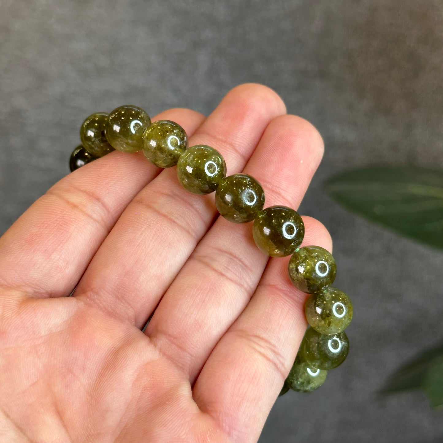 Natural Green Garnet Tsavorite Bracelet Size 11 mm