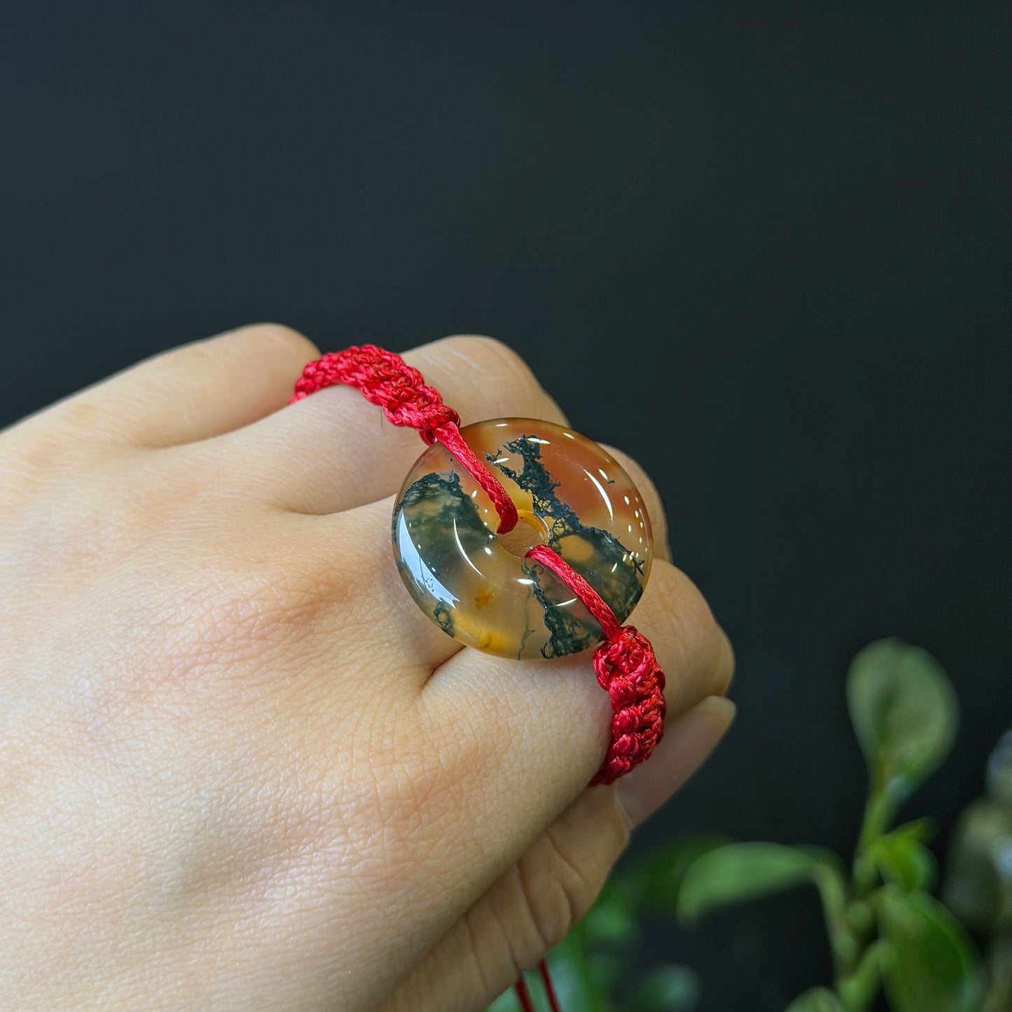 Dong Dieu Moss Agate Braided Bracelet
