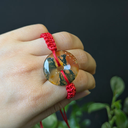 Dong Dieu Moss Agate Braided Bracelet