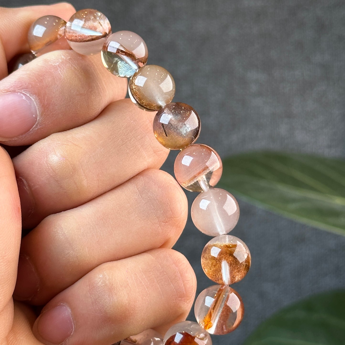 Natural Amphibole Golden Healer Bracelet Size 11 mm