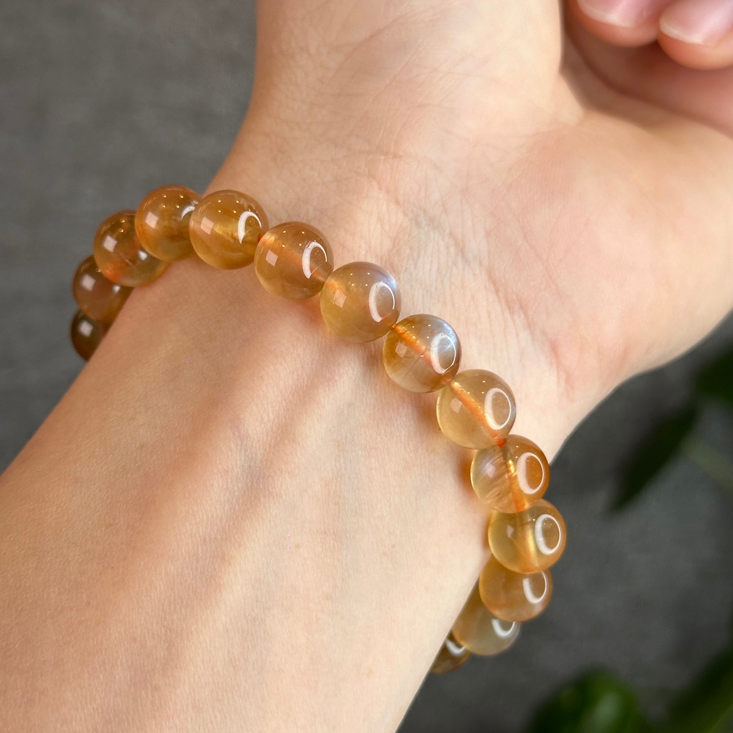 Natural Andesine Labradorite Bracelet High Quality Bracelet Size 9 mm