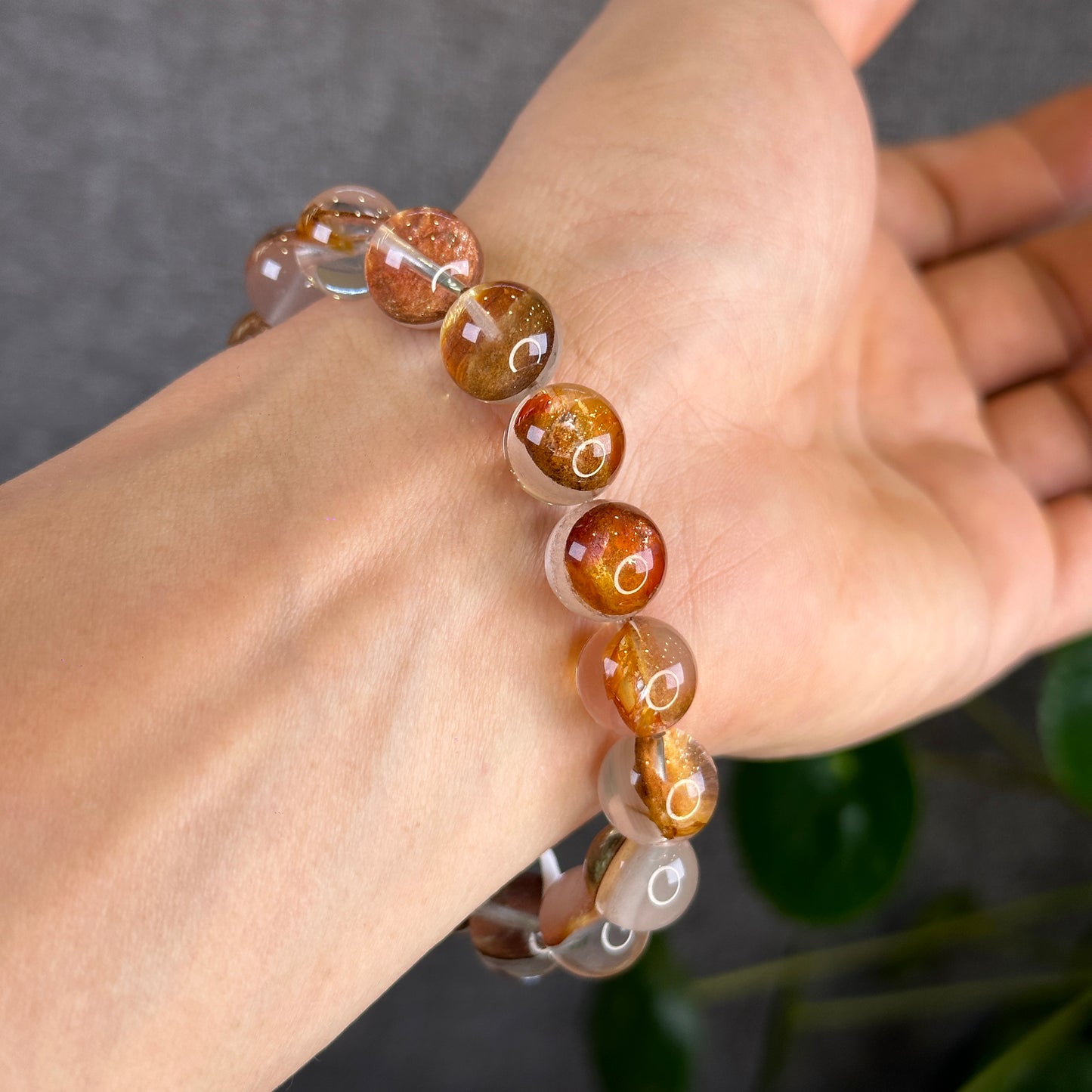 Natural Amphibole Golden Healer Bracelet Size 11 mm