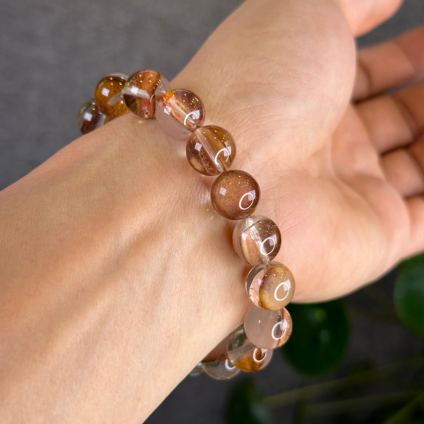 Natural Amphibole Golden Healer Bracelet Size 11 mm