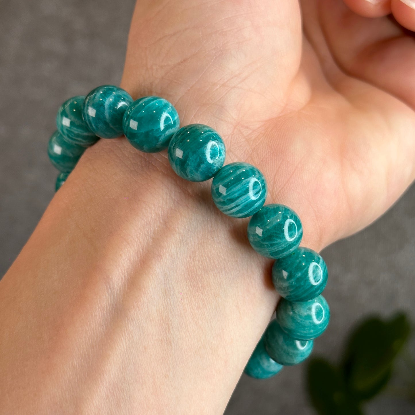 Natural Russian Amazonite Bracelet Size 12.3 mm