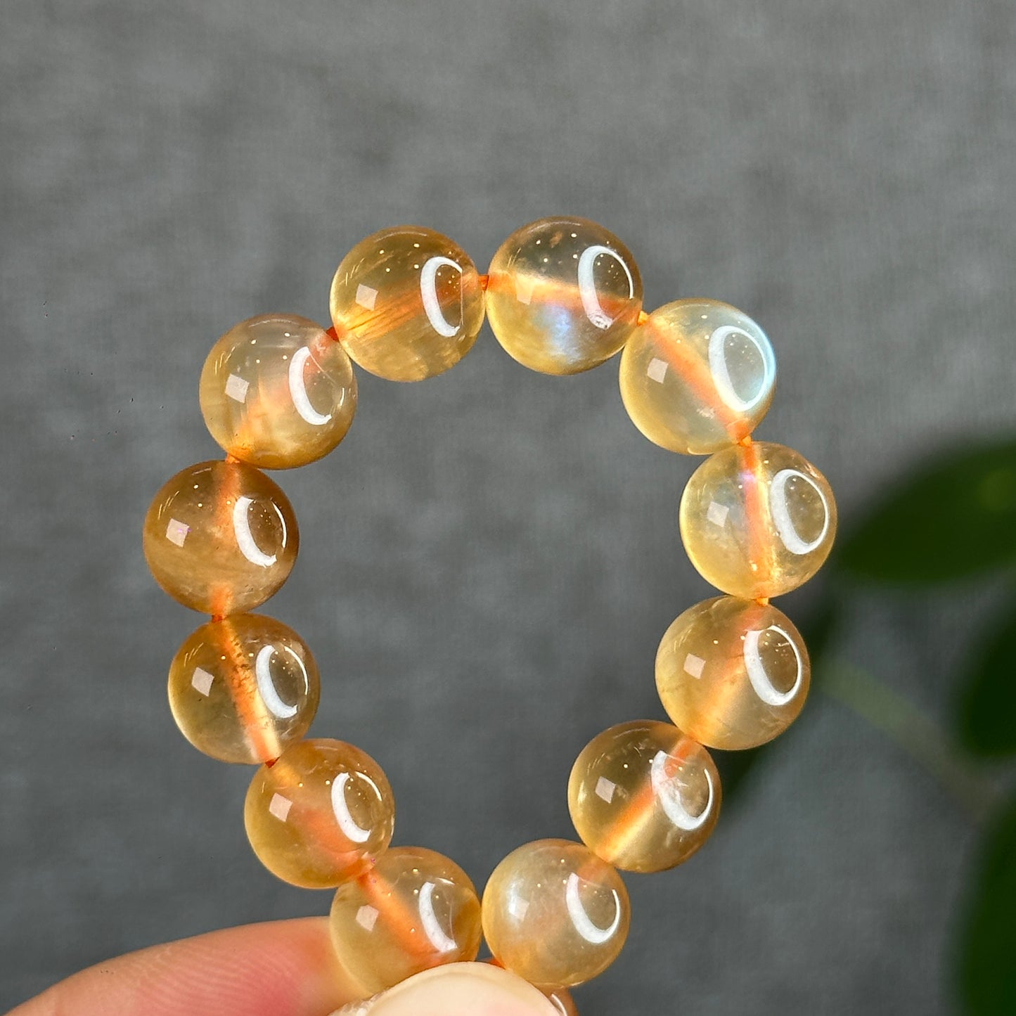 Natural Andesine Labradorite Bracelet High Quality Bracelet Size 9 mm