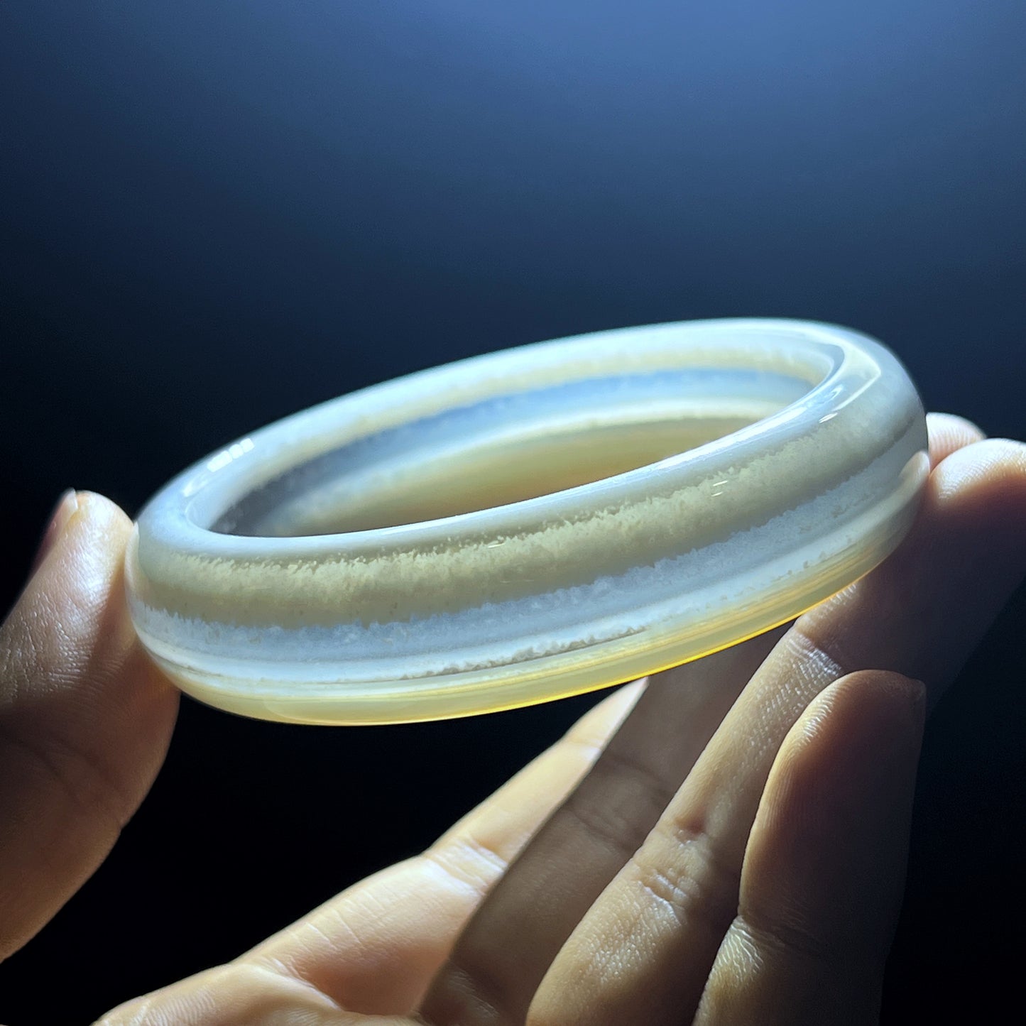 Bracelet Agate Style Feuille Taille 58 mm