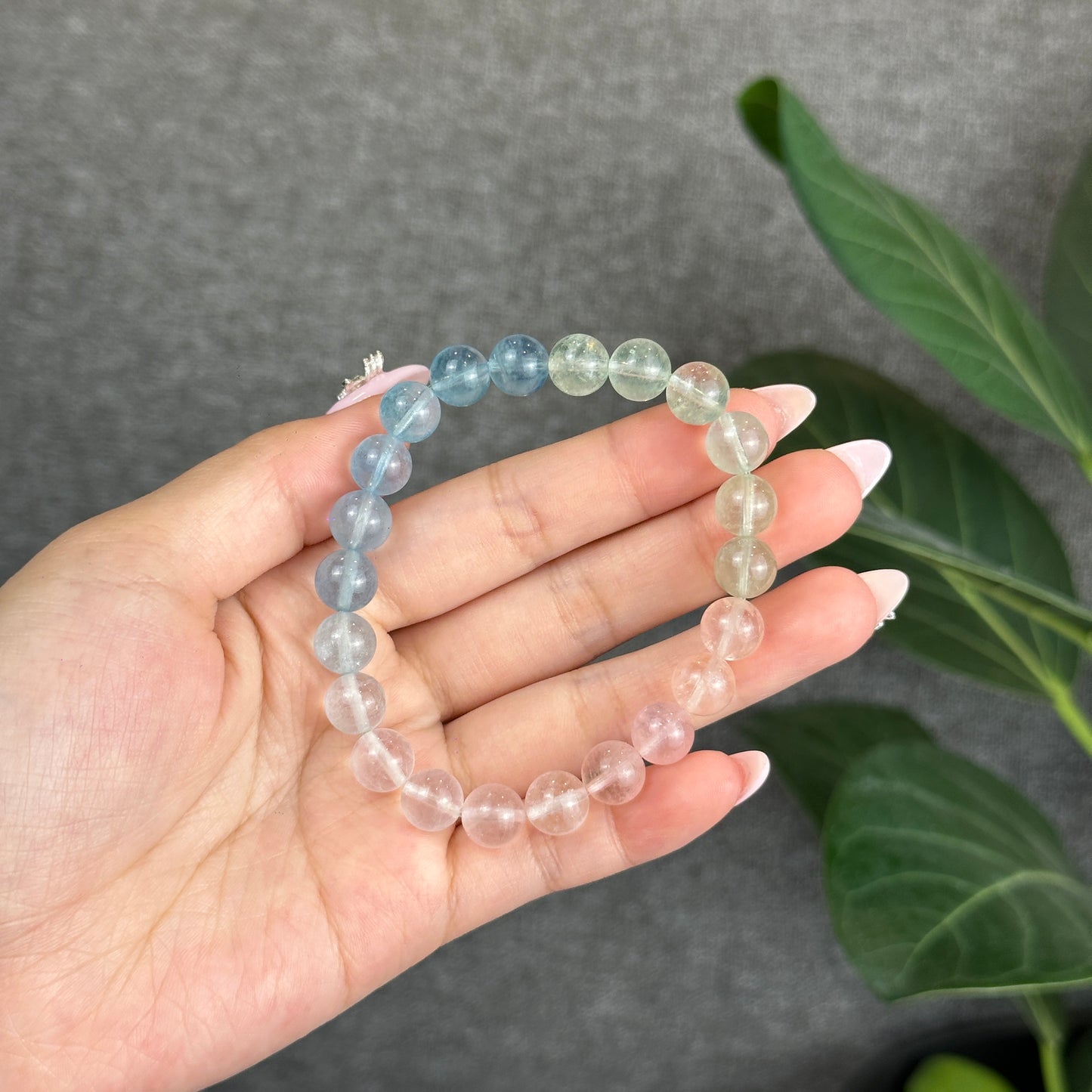 Natural Morganite Bracelet Size 8.5 mm