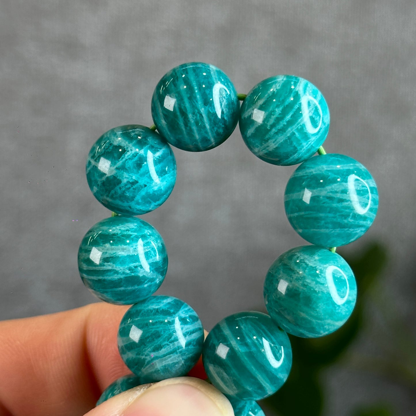 Natural Russian Amazonite Bracelet Size 12.3 mm