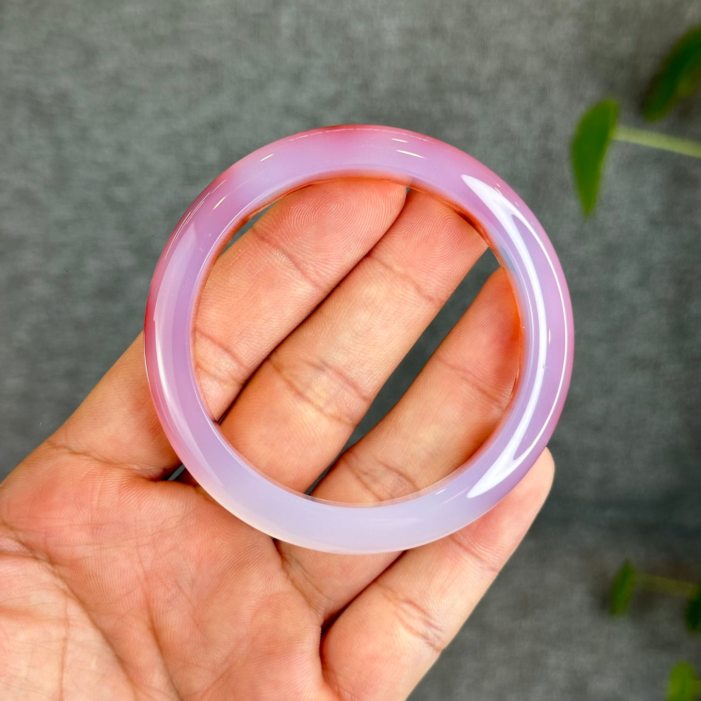 Natural Cinnabar Agate Bangle Size 53.5 mm