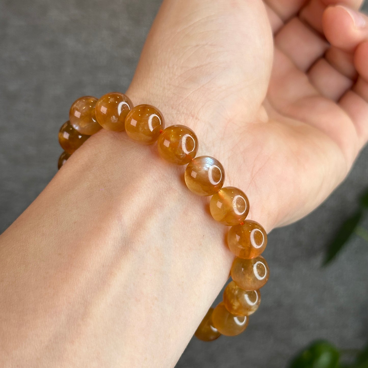 Natural Andesine Labradorite Bracelet Size 10.8 mm