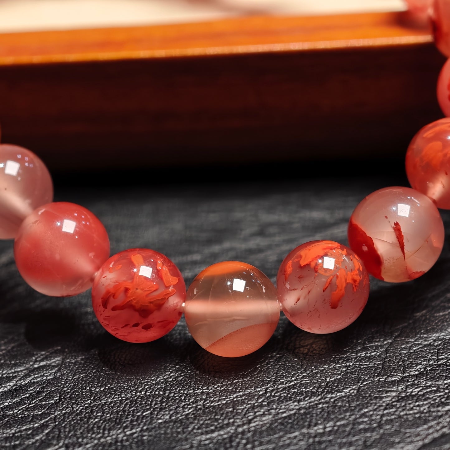 Natural Nan Hong Agate Bracelet Size 8.5 mm