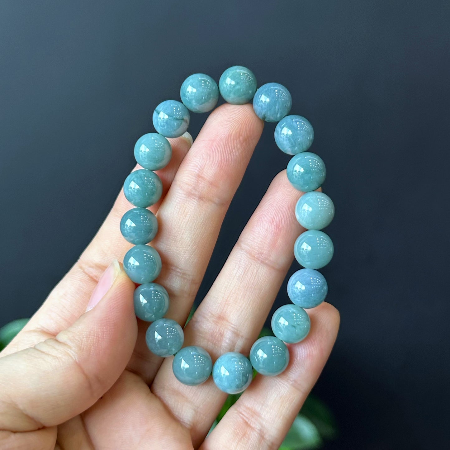 Natural Jadeite Jade Bracelet Size 9.5 mm