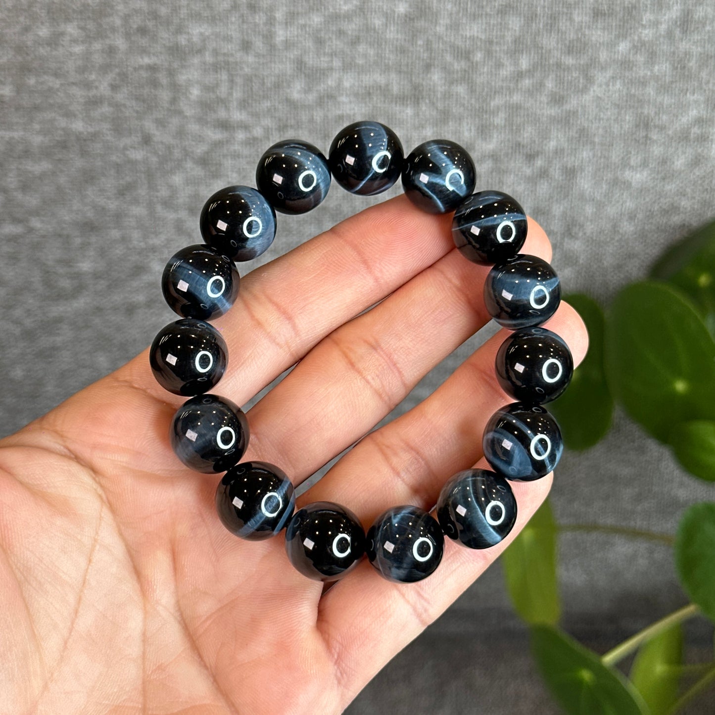 Bracelet VIP Oeil de Tigre Bleu Taille 14,5 mm