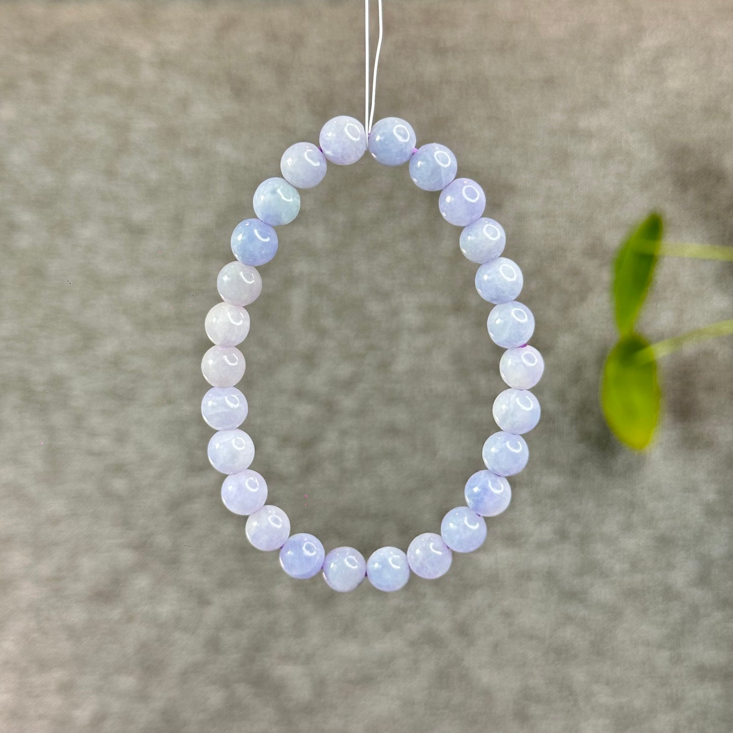 Natural Lavendar Jade Bracelet Size 7.5 mm