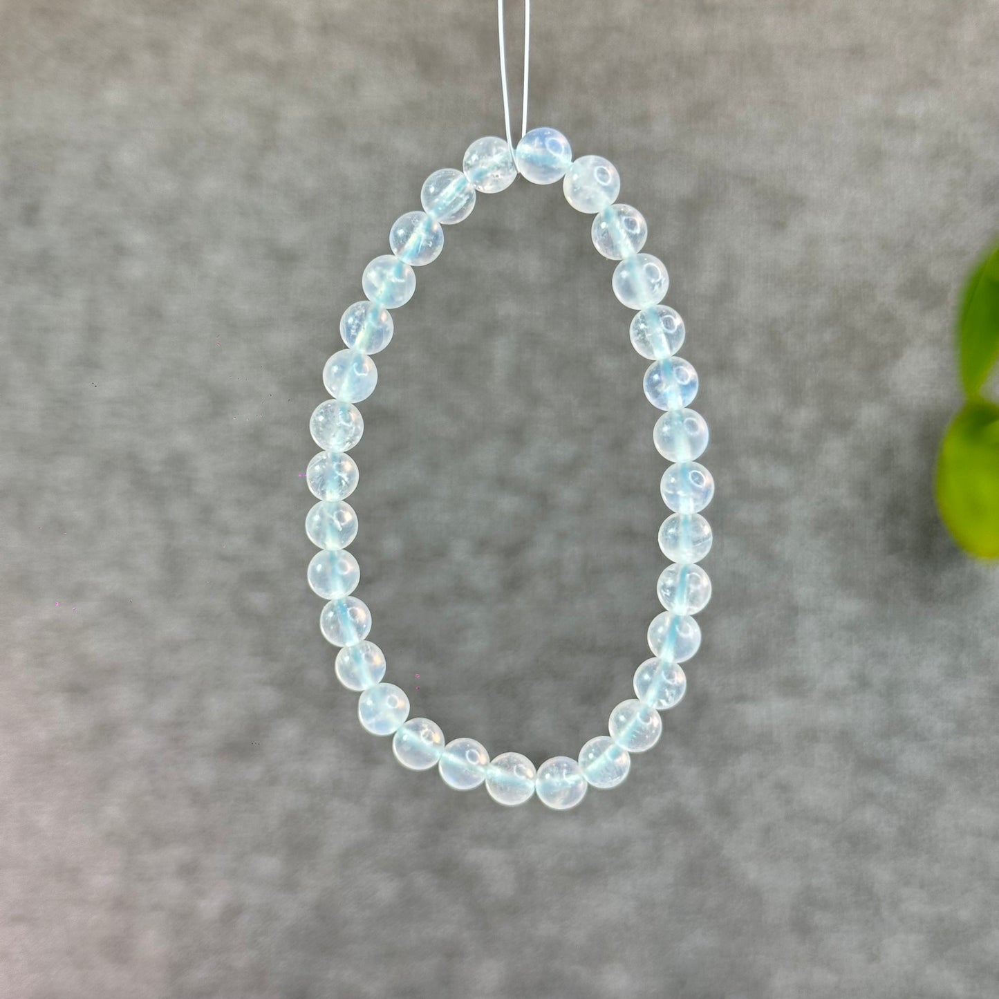 Natural Blue Moonstone Bracelet Size 6 mm