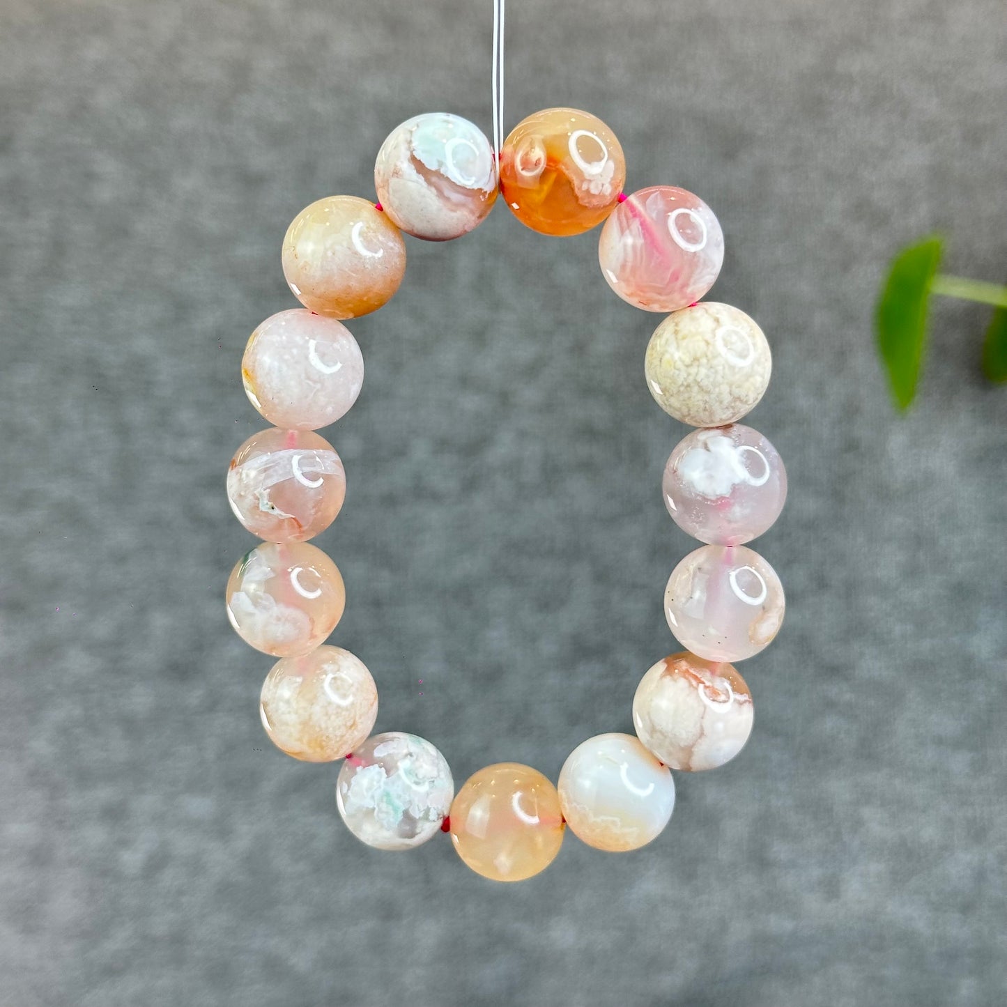 Bracelet Agate Florale Taille 14,5 mm