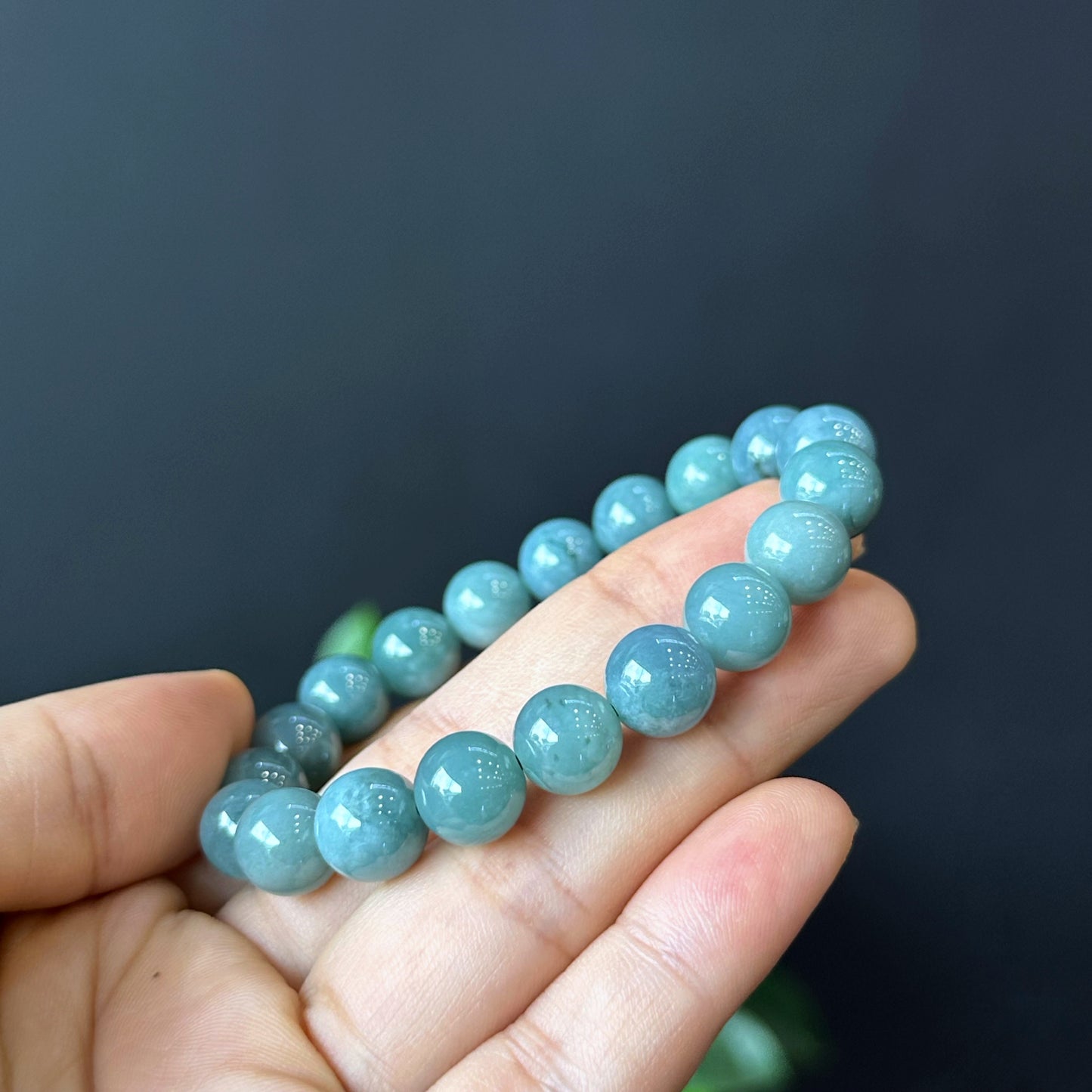 Natural Jadeite Jade Bracelet Size 9.5 mm