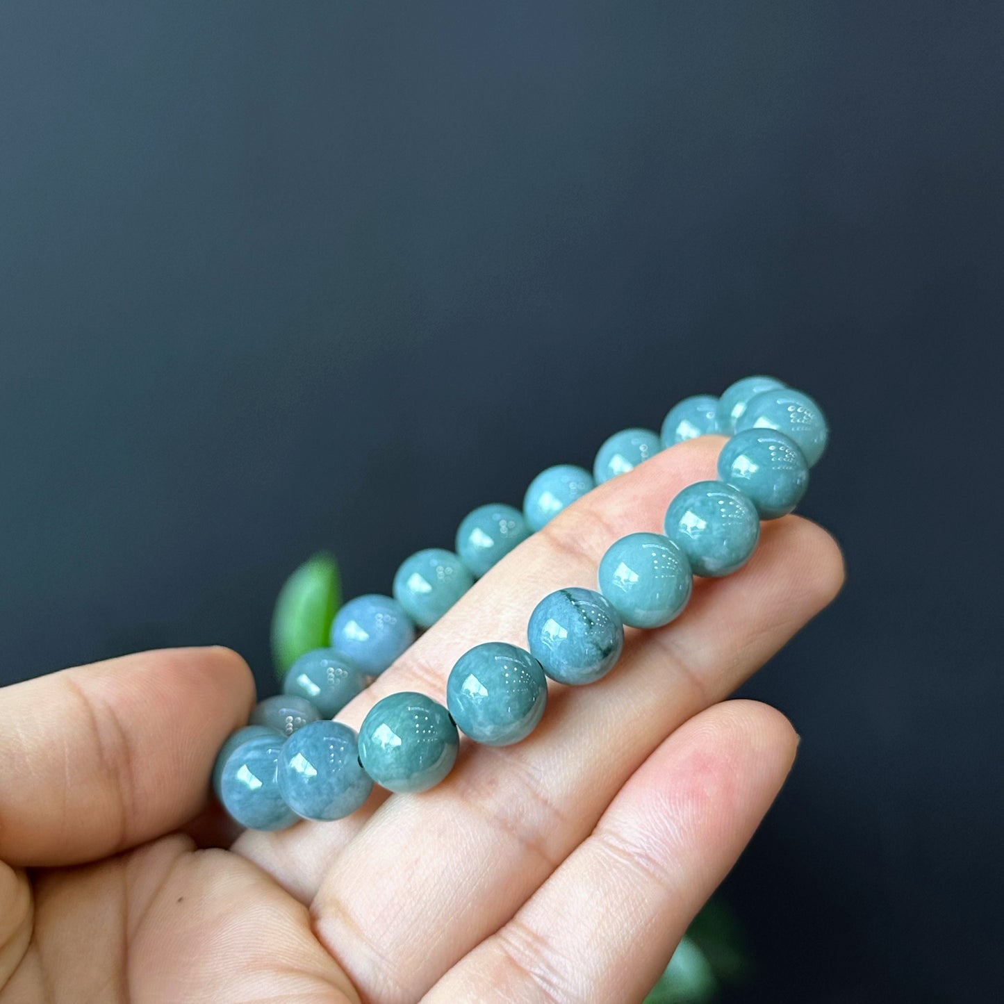Natural Jadeite Jade Bracelet Size 9.5 mm