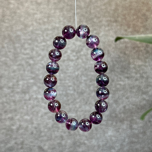 Natural Mermaid Fluorite Bracelet Size 12 mm