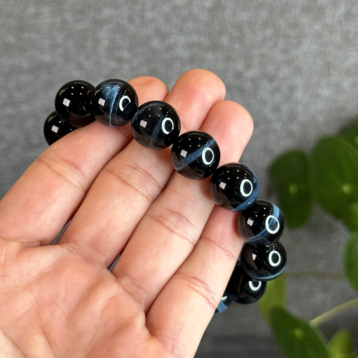 Bracelet VIP Oeil de Tigre Bleu Taille 14,5 mm