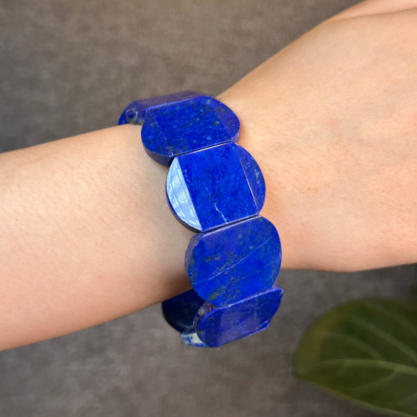 Square Natural Lapis Lazuli Bracelet Size 26 mm