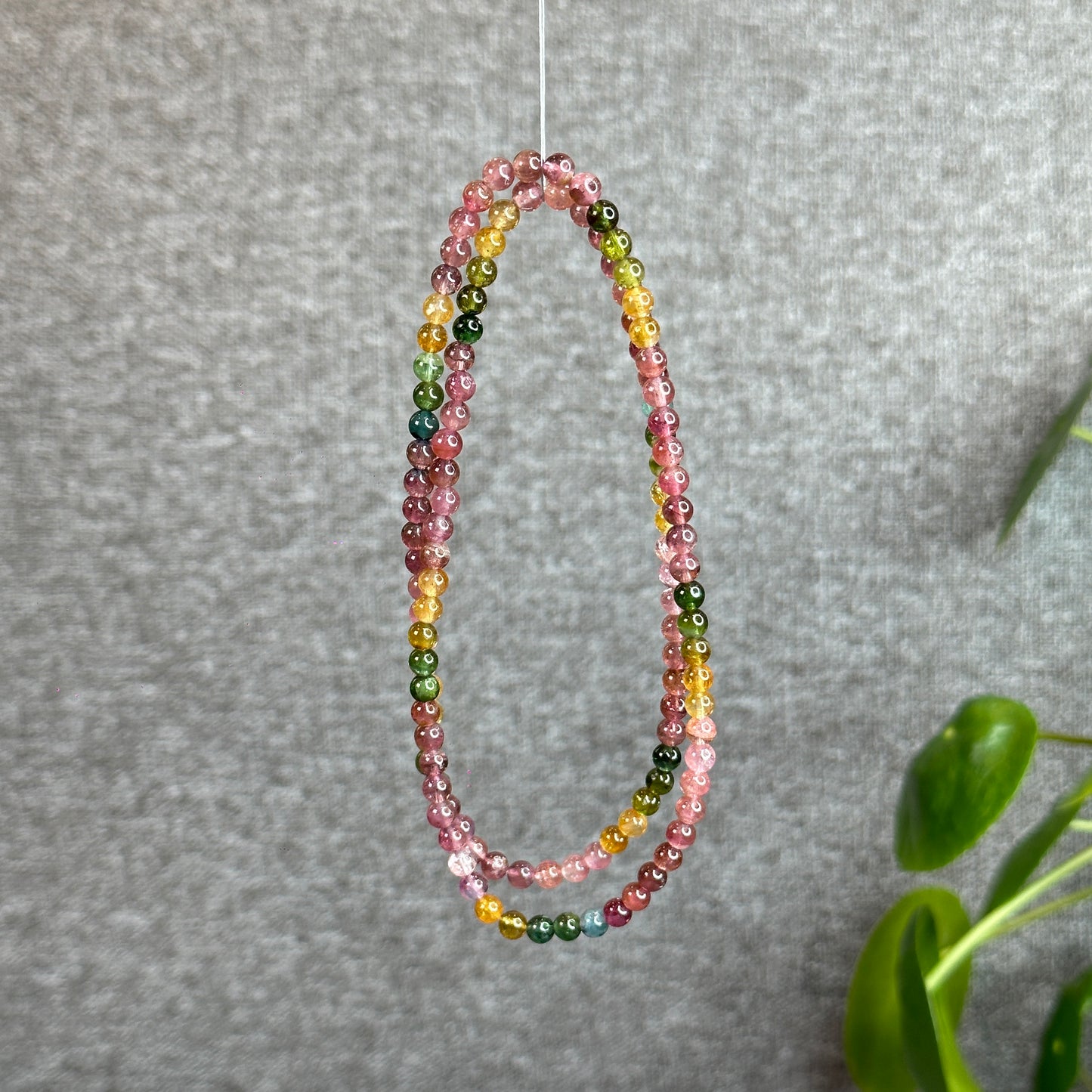 Natural Tourmaline Triple Wrap Bracelet Size 4.5 mm