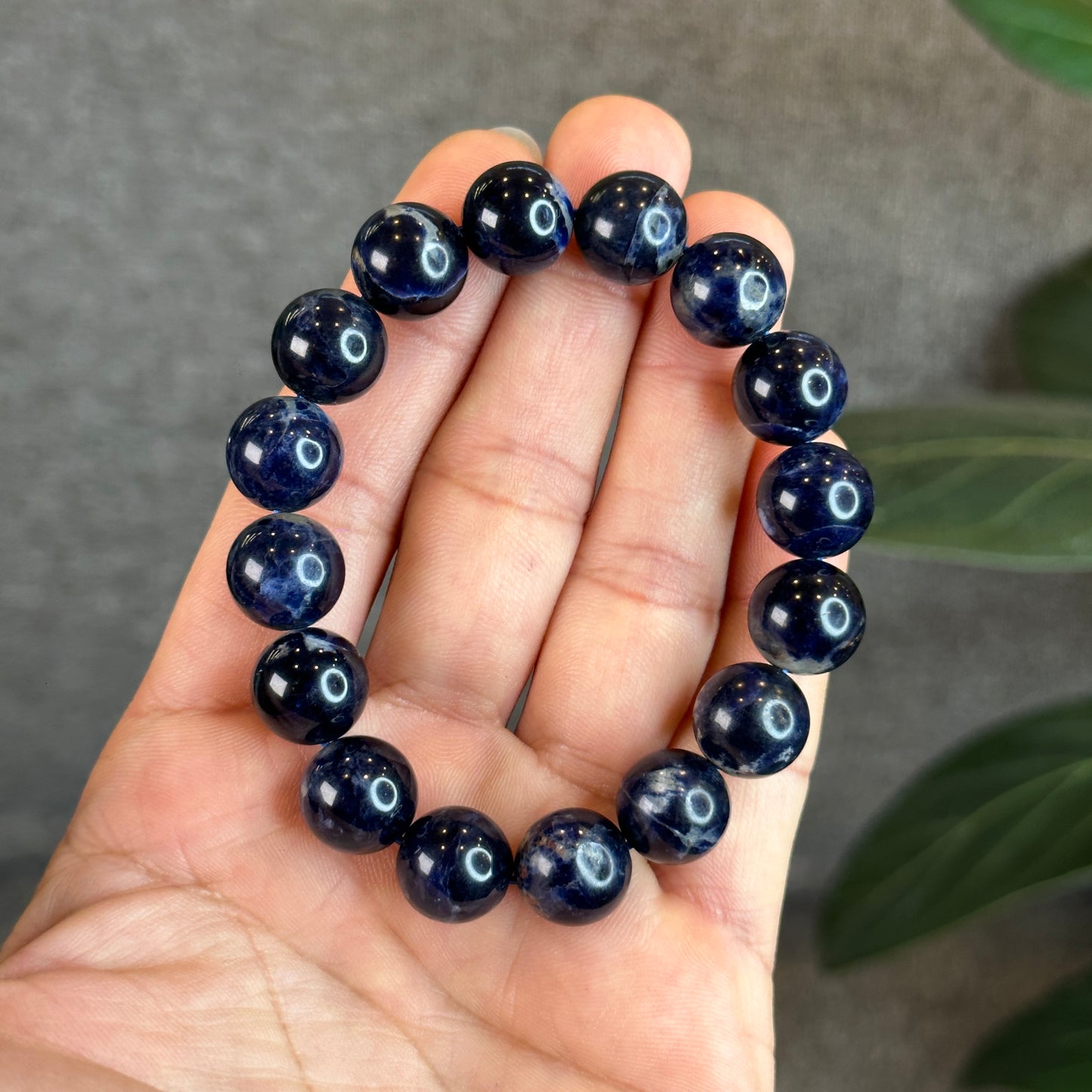 Bracelet sodalite bleue taille 12 mm