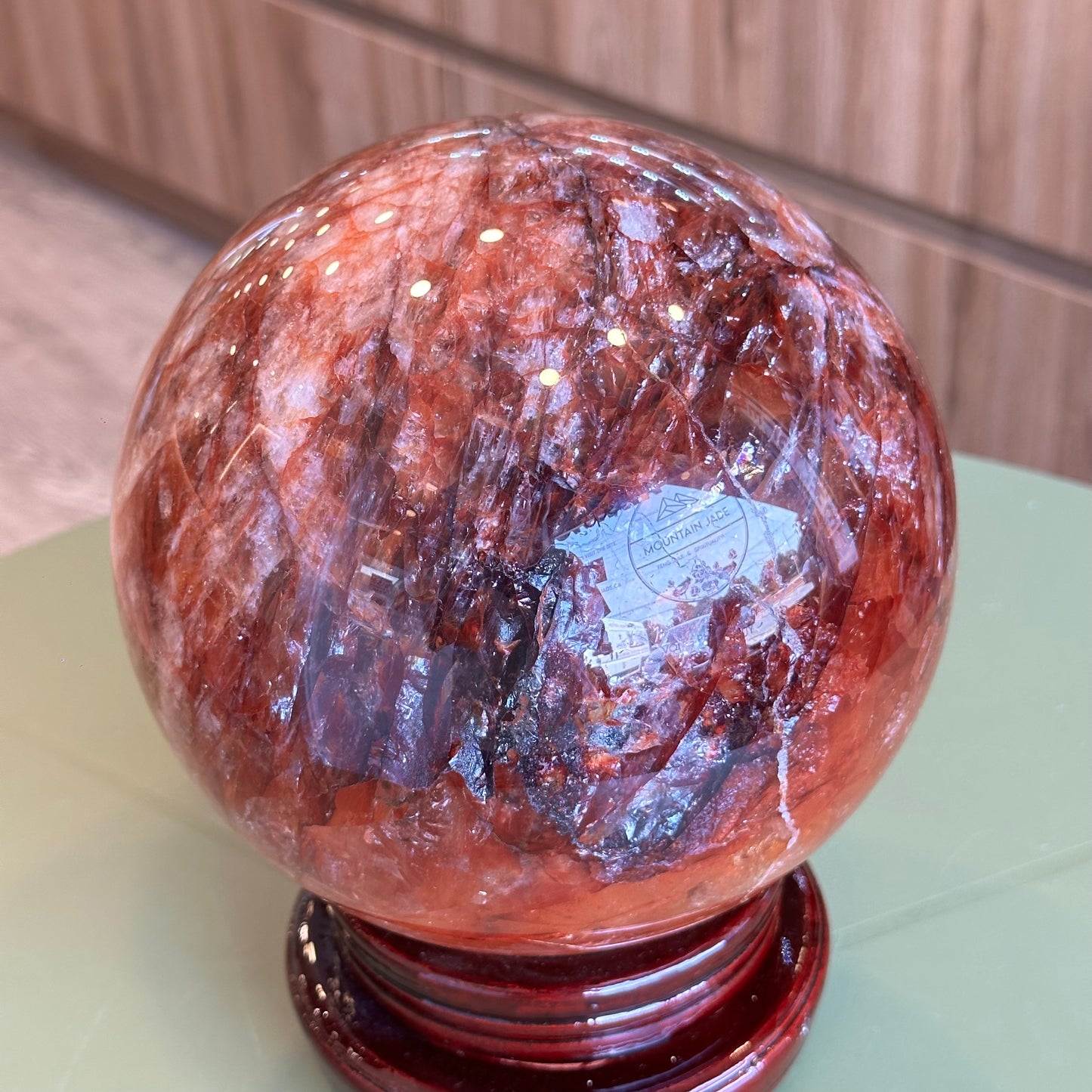 Natural Fire Quartz Sphere