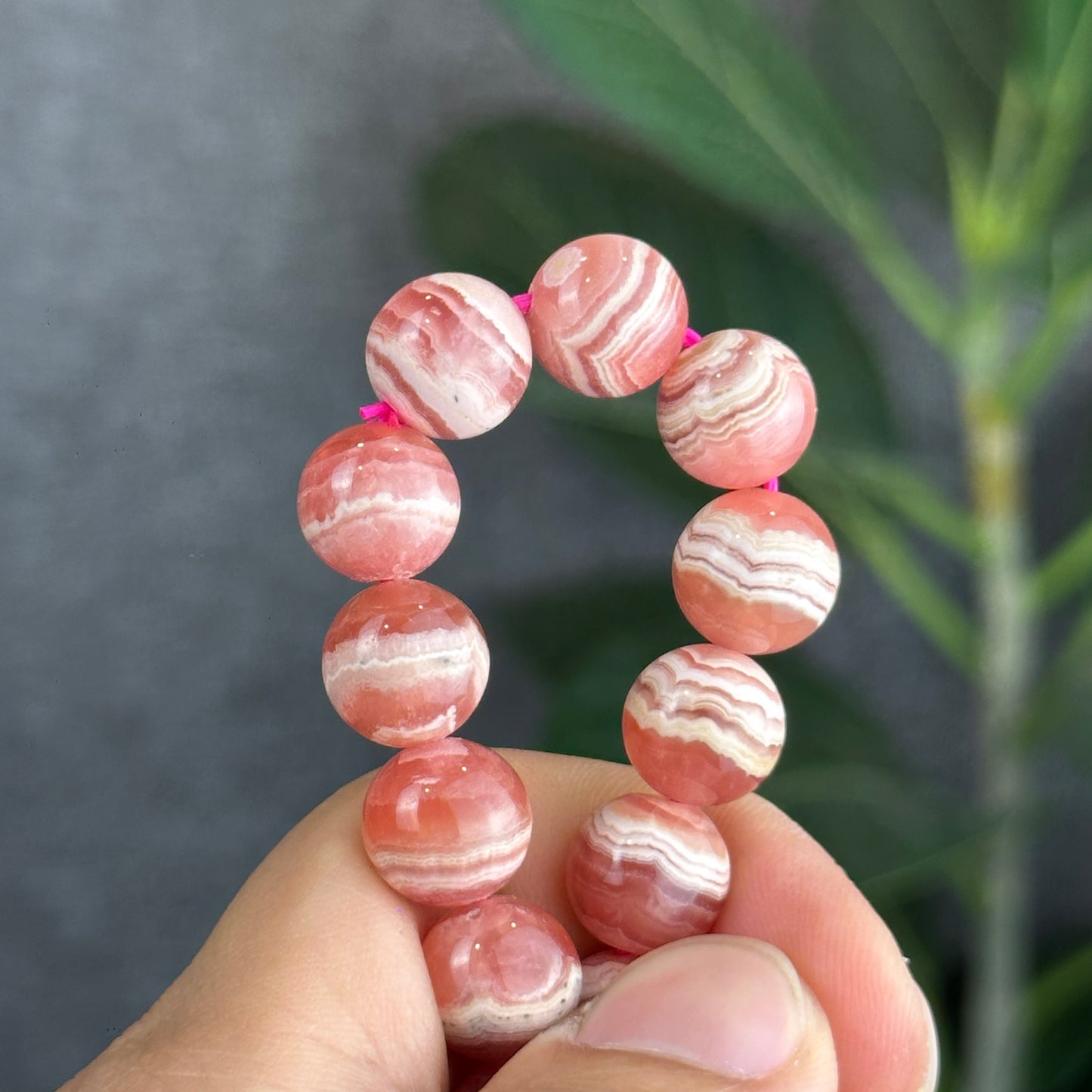 Natural Rhodochrosite Bracelet Size 11 mm