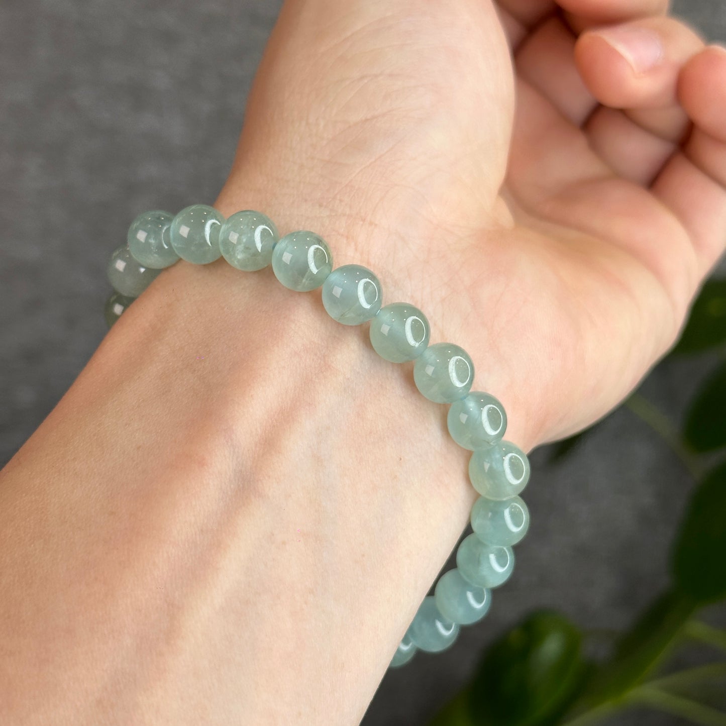 Seafoam Natural Aquamarine Strand Size 8mm From Brazil