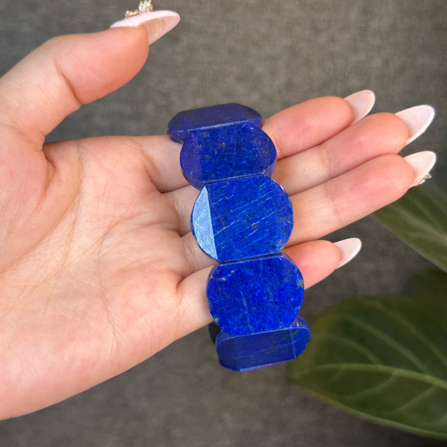Square Natural Lapis Lazuli Bracelet Size 26 mm