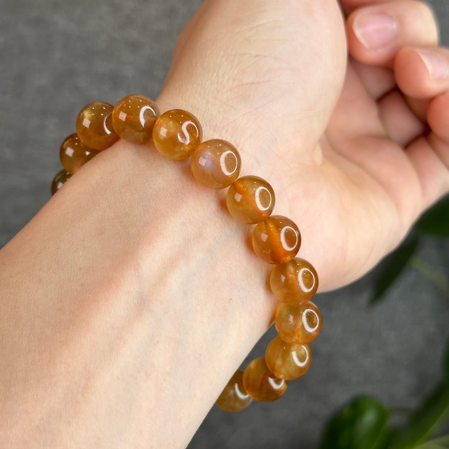 Natural Andesine Labradorite Bracelet Size 10.8 mm