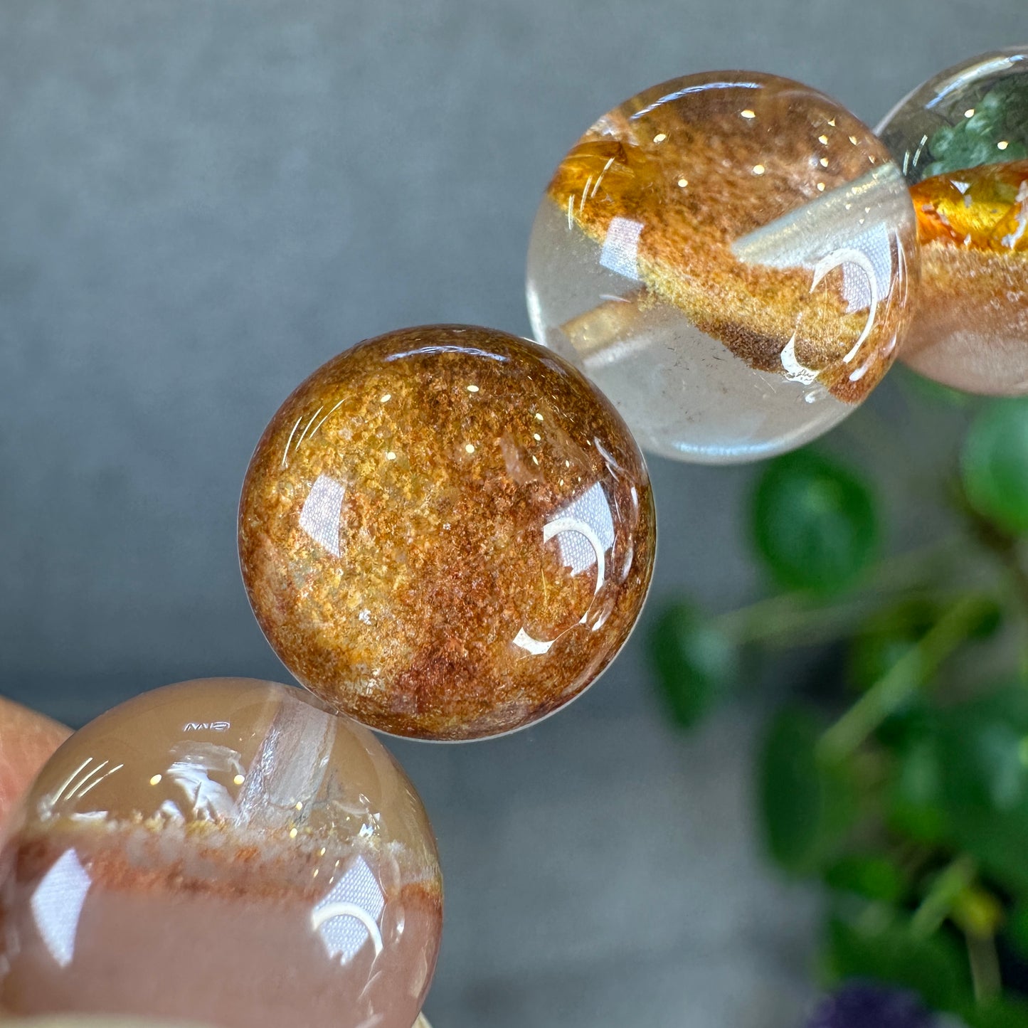 Natural Amphibole Golden Healer Bracelet Size 11 mm