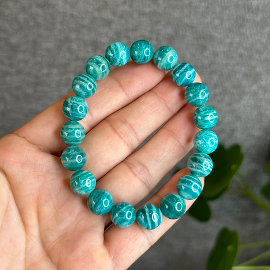 Russian Natural Amazonite Bracelet Size 10.5 mm