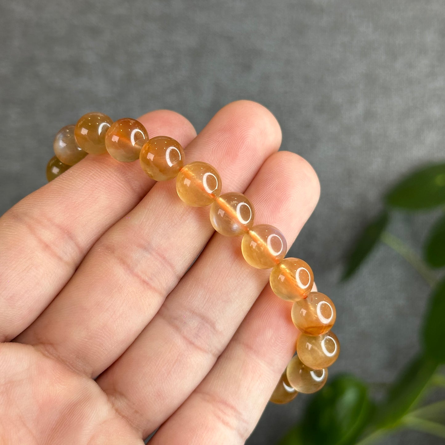 Natural Andesine Labradorite Bracelet High Quality Bracelet Size 9 mm