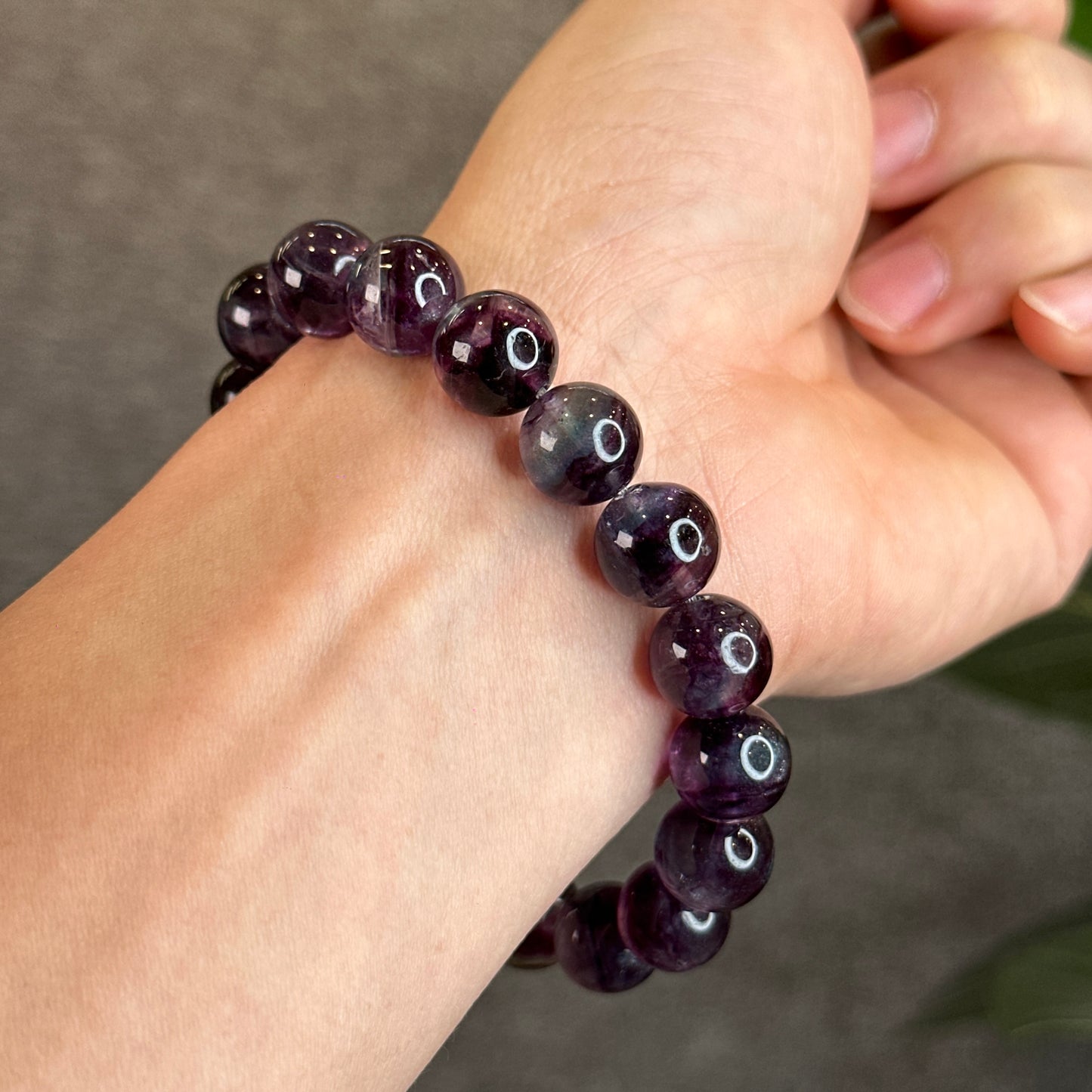 Natural Mermaid Fluorite Bracelet Size 12 mm