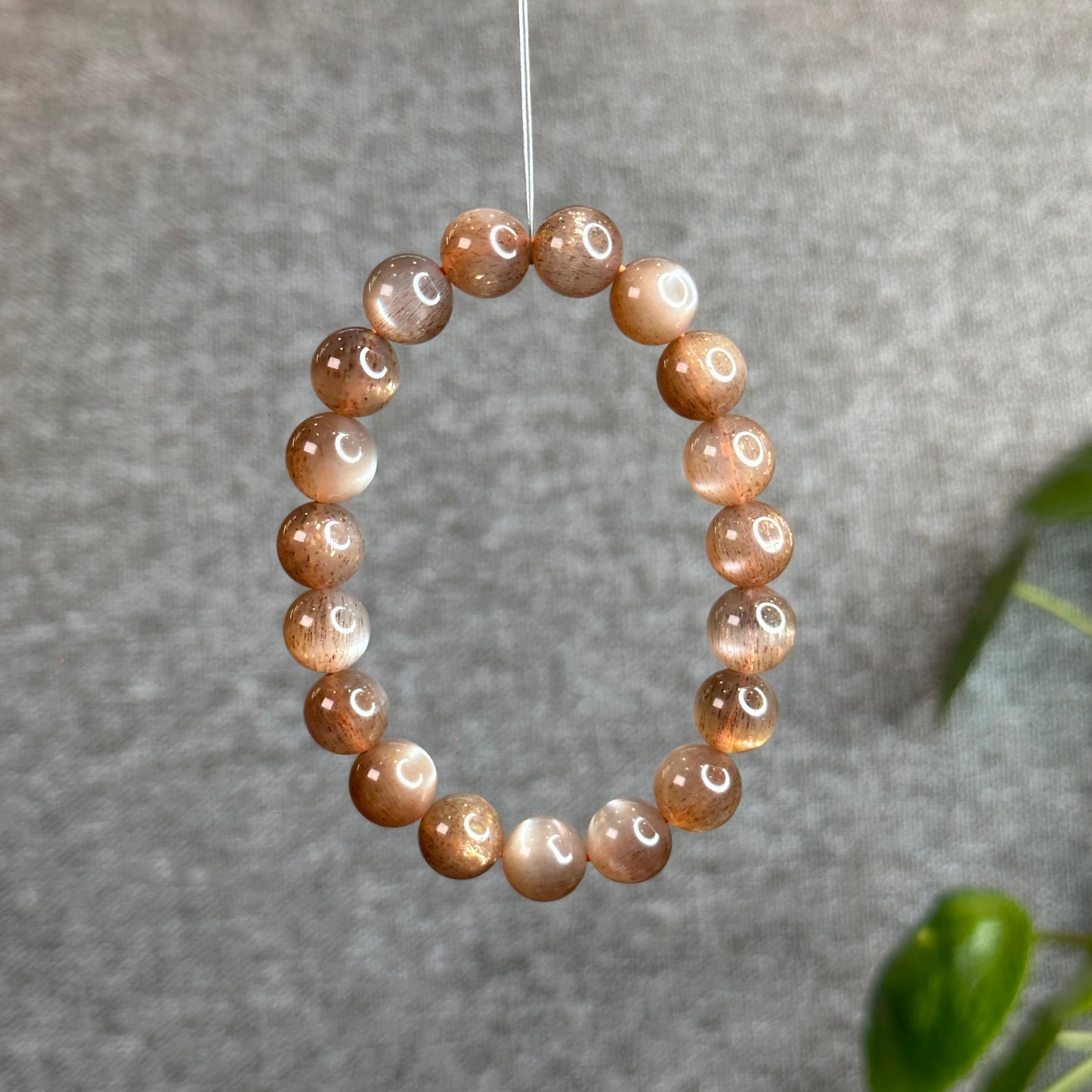Natural Golden Skeletal Sunstone Bracelet Size 10 mm