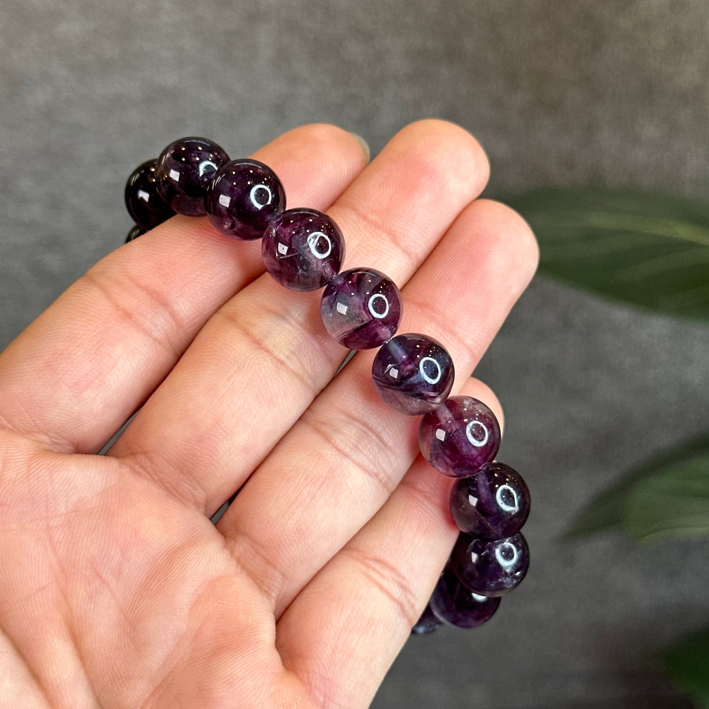 Natural Mermaid Fluorite Bracelet Size 12 mm