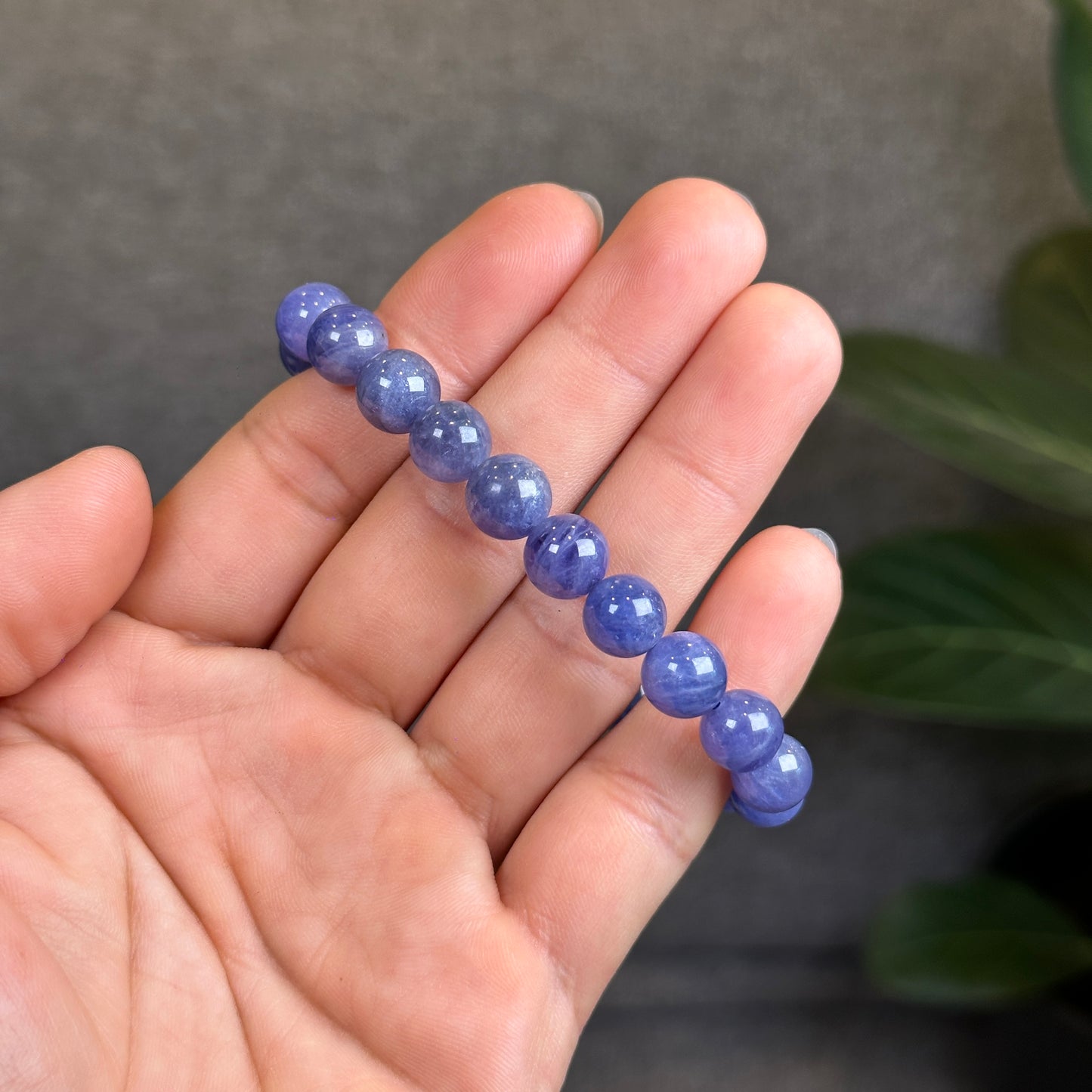 Natural Tanzanite Bracelet Size 9.2 mm