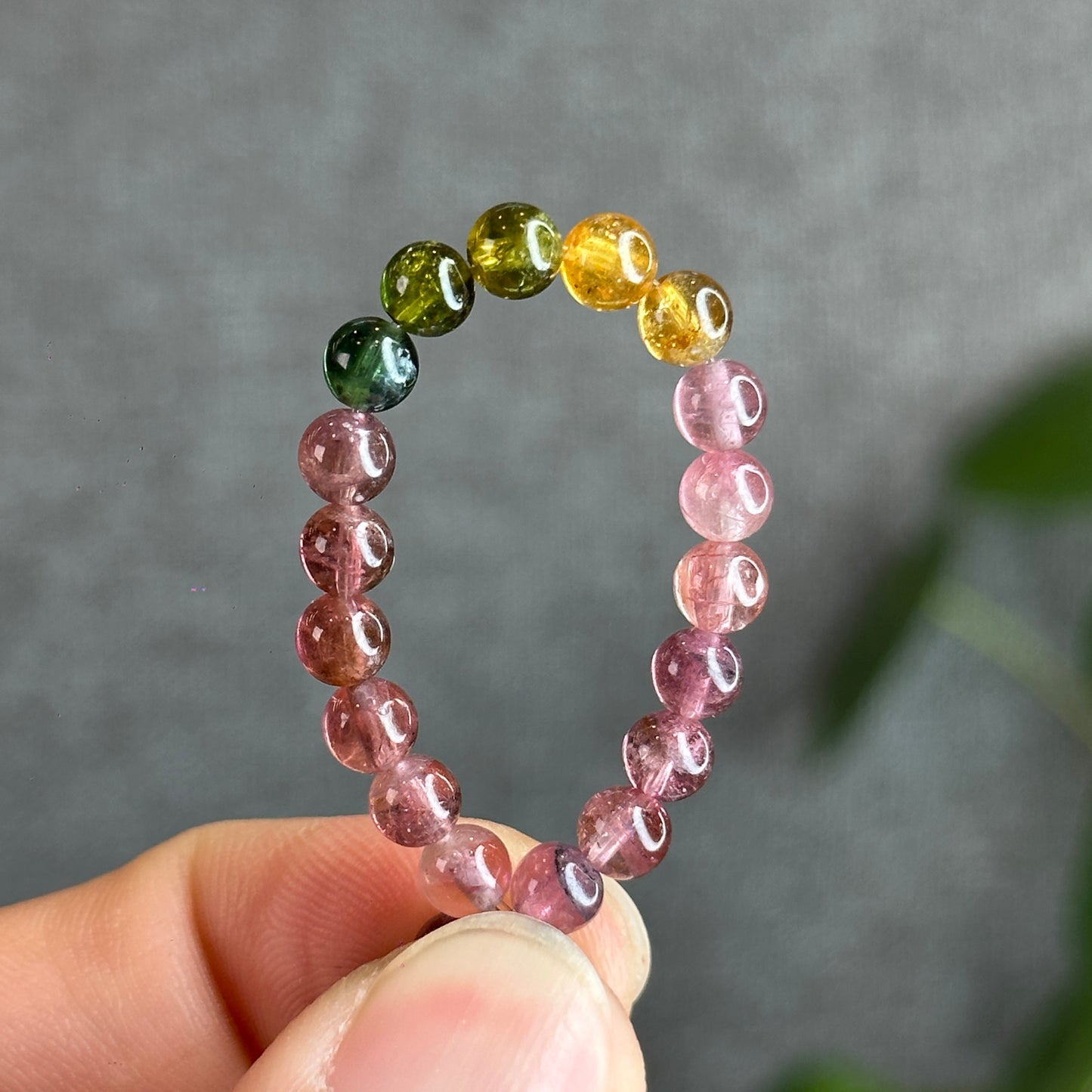 Natural Tourmaline Triple Wrap Bracelet Size 4.5 mm