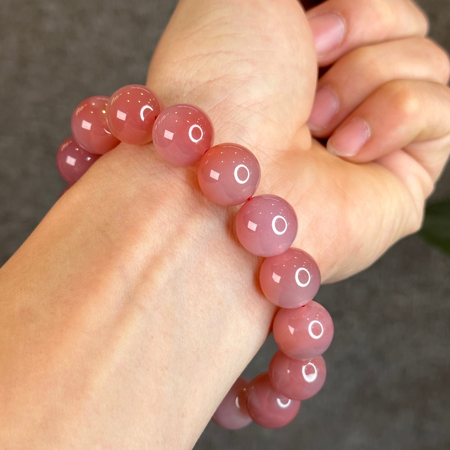 Bracelet en agate Yanyuan taille 12,5 mm