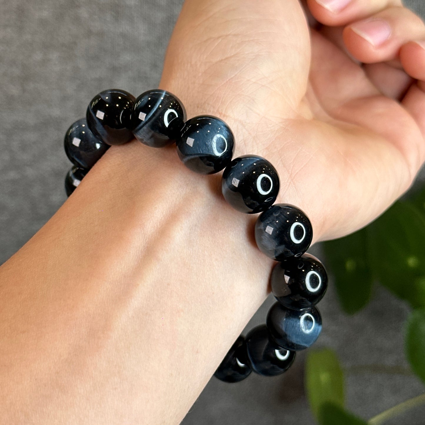 Bracelet VIP Oeil de Tigre Bleu Taille 14,5 mm