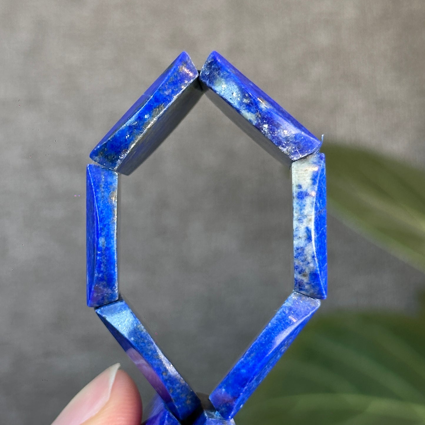 Square Natural Lapis Lazuli Bracelet Size 26 mm